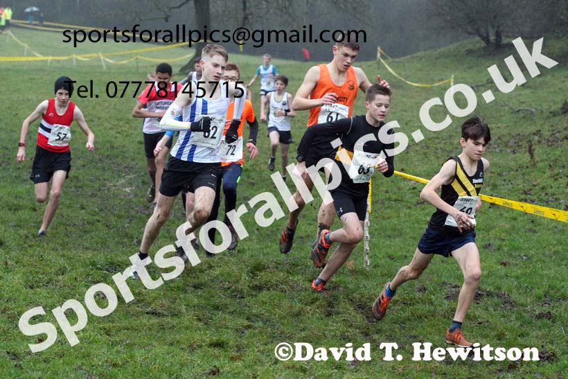 Boys under-15s, NECAA Junior Cross Country Relays, Thornley Farm, Peterlee, Saturday, December 12th. Photo: David T. Hewitson/Sports for All Pics